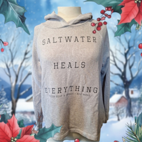 Venter surf & sport key west gray hoodie size medium EUC - Picture 2 of 7